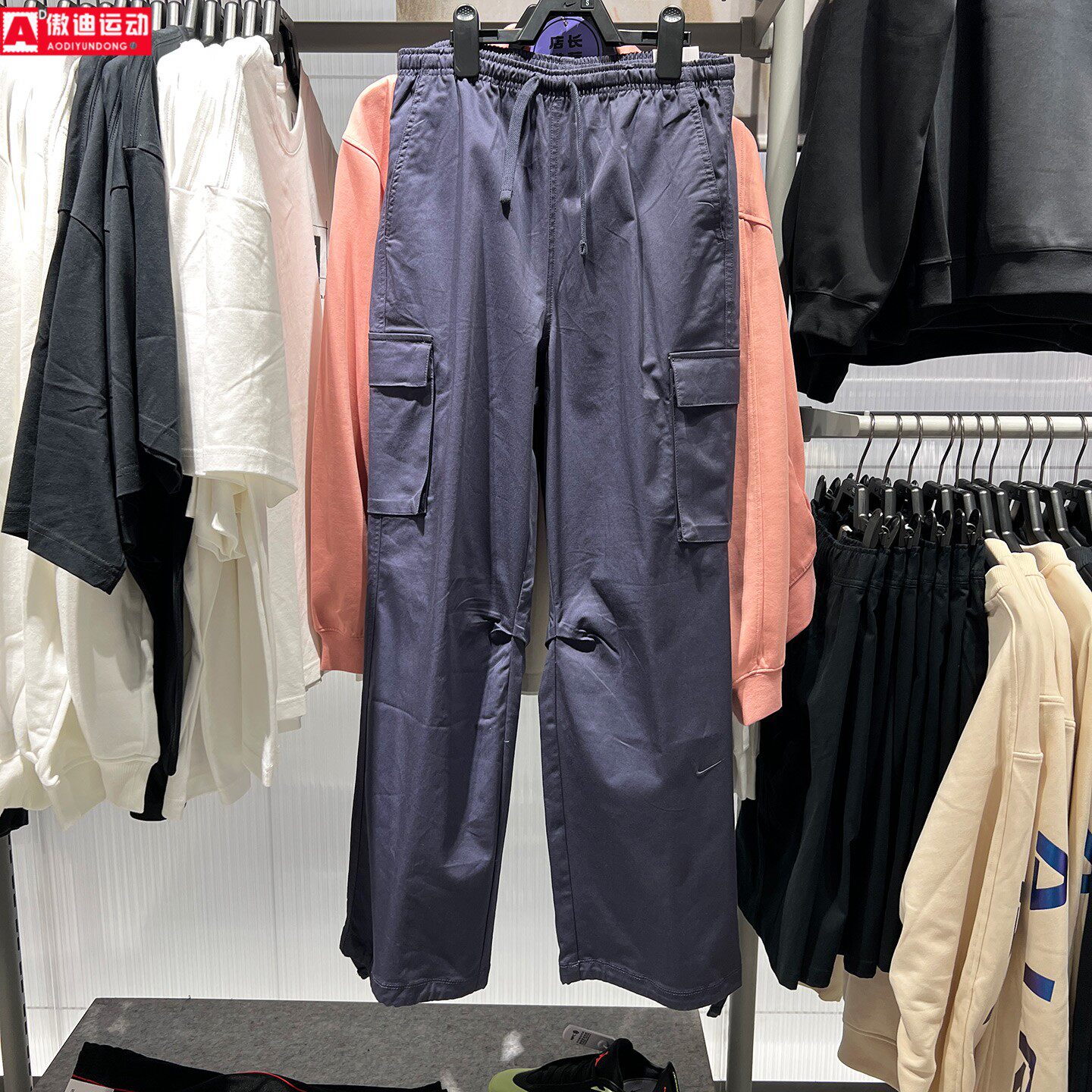 Nike耐克女装2026秋Sportswea中腰机能风工装宽松长裤 IO2455-013