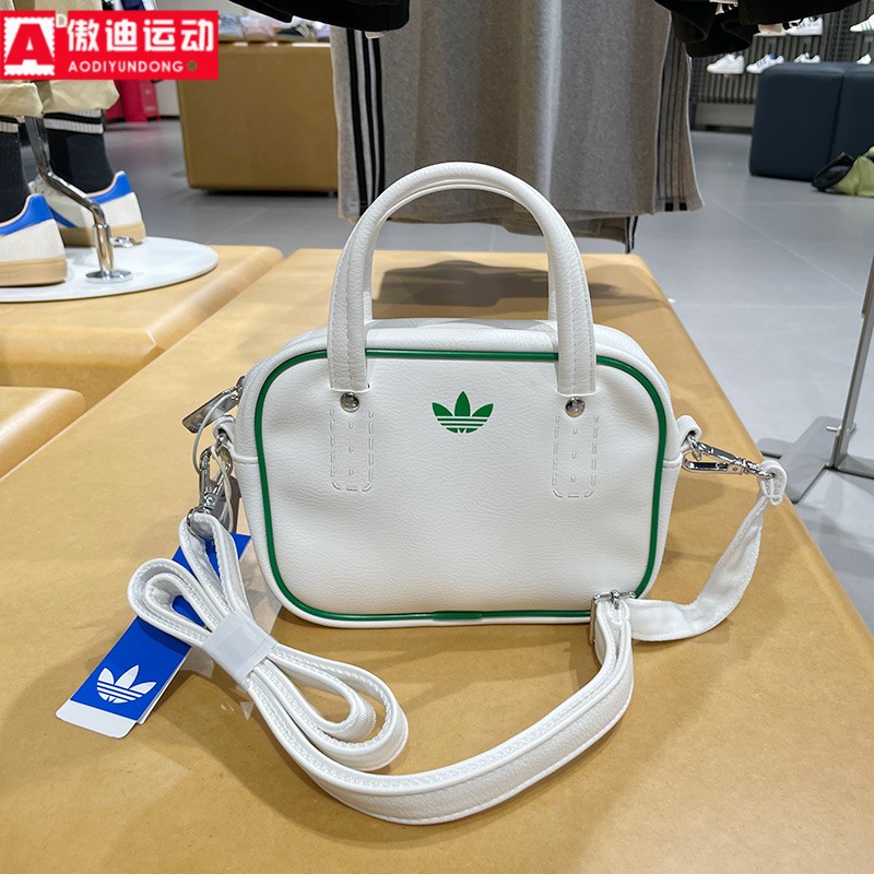 阿迪达斯三叶草手提包2025秋季新款简约百搭休闲女子小拎包JX7873