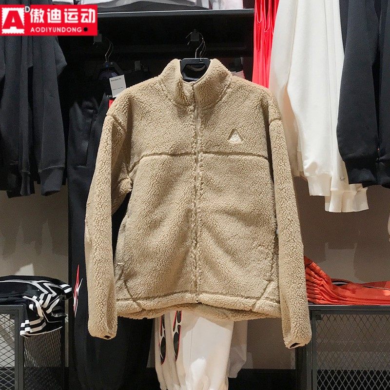 耐克男装2024冬ACG仿羊羔绒保暖简约休闲短装夹克外套 FV8654-247