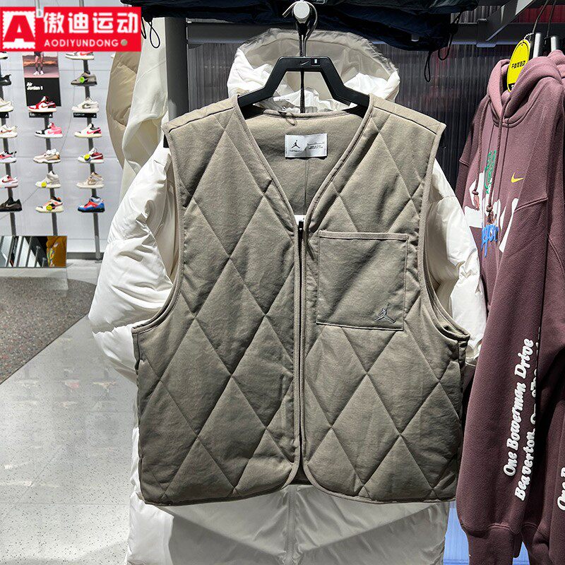 耐克男装背心2026春新品Jordan保暖宽松高尔夫运动马甲HQ8680-040
