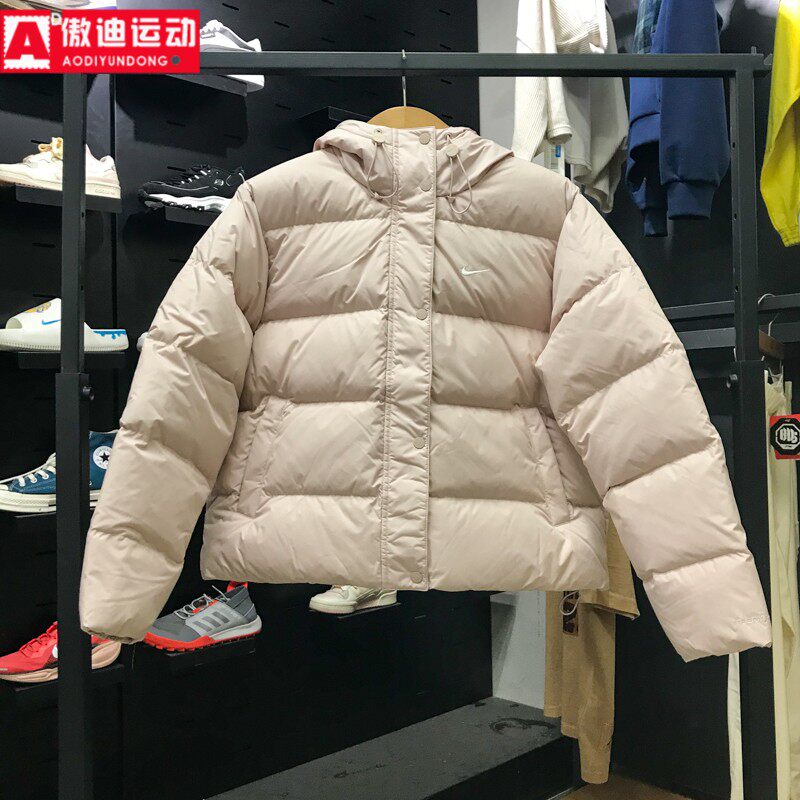 耐克羽绒服女装2025冬新款连帽防风保暖面包服休闲外套IH0728-667
