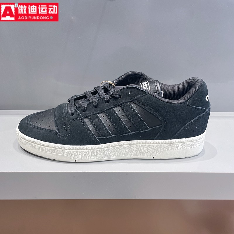 阿迪达斯男女2025秋季新款经典篮球风耐磨百搭休闲运动板鞋JS3388
