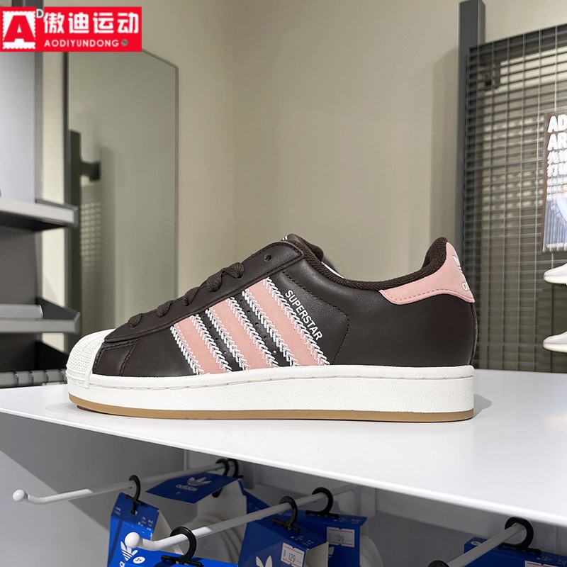 阿迪达斯三叶草女子2025冬季新款低帮休闲运动鞋贝壳头板鞋JP8167