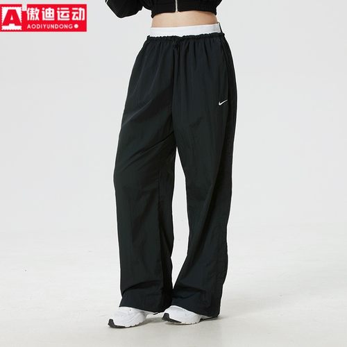 NIKE耐克女裤2026春新品简约宽松高腰降落伞裤休闲长裤IF0335-010
