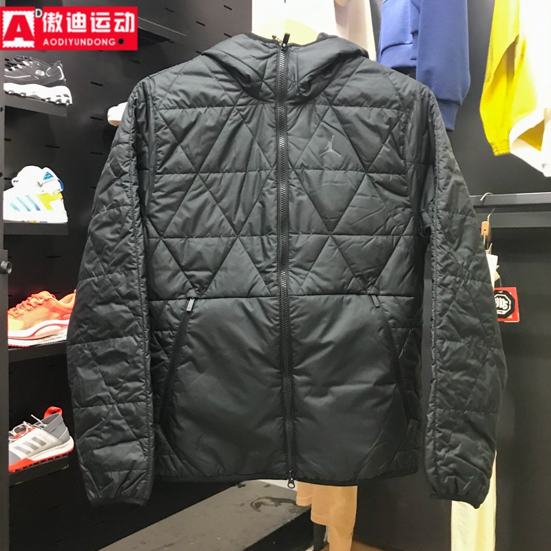 NIKE耐克男装2025冬季新款运动保暖纯色简约防风棉外套FZ3163-010