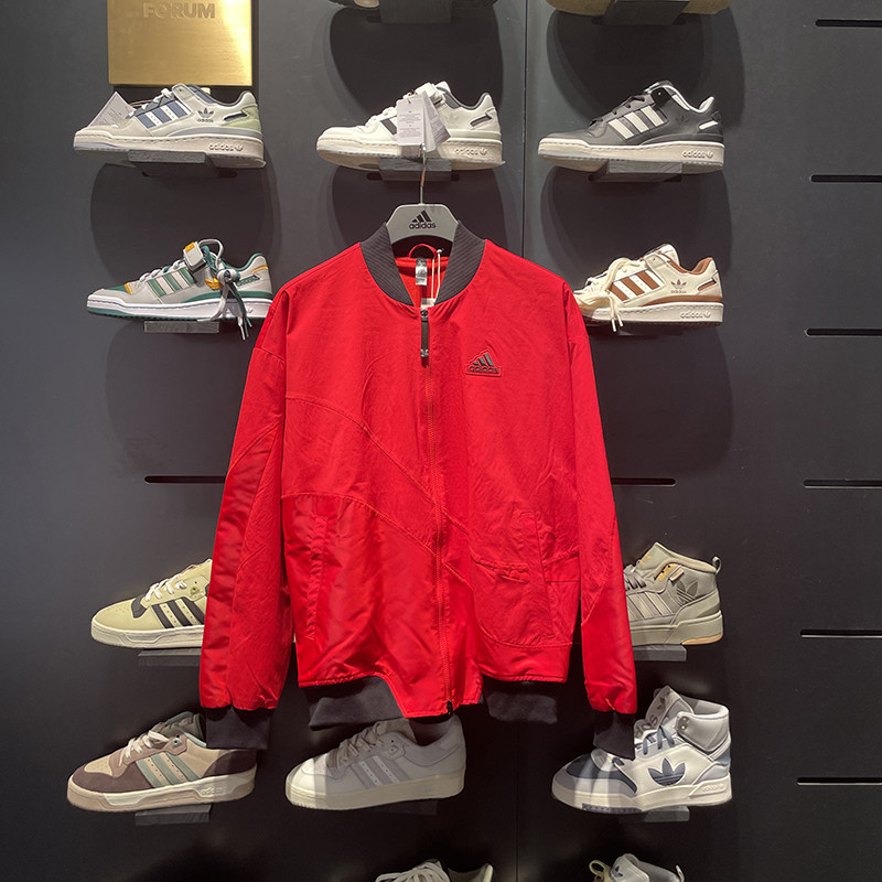 阿迪达斯保暖棒球服运动外套