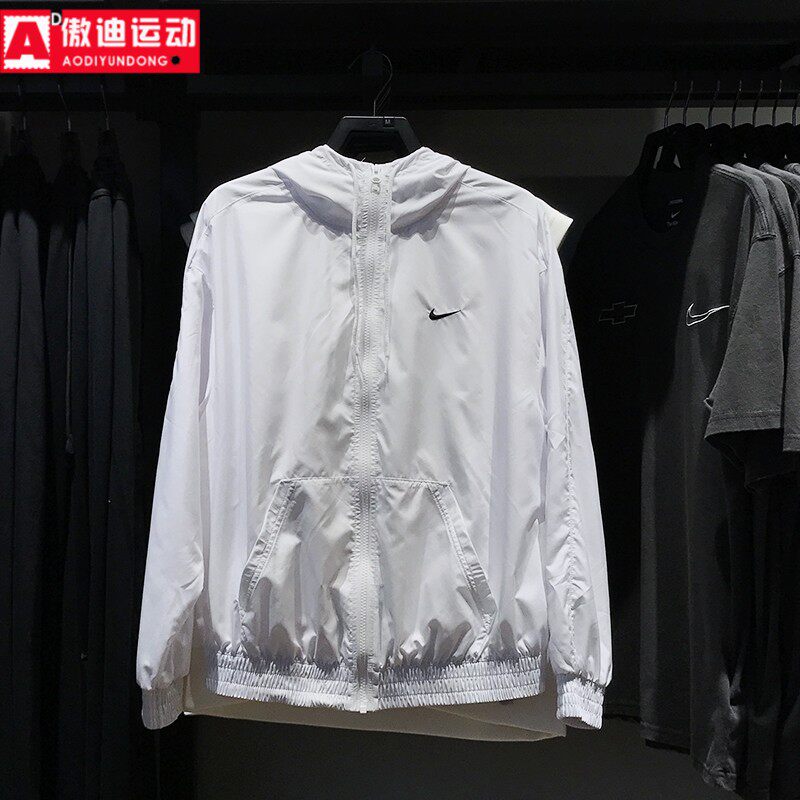 耐克女装2025夏季新款户外运动服健身跑步休闲连帽外套FV6299-100