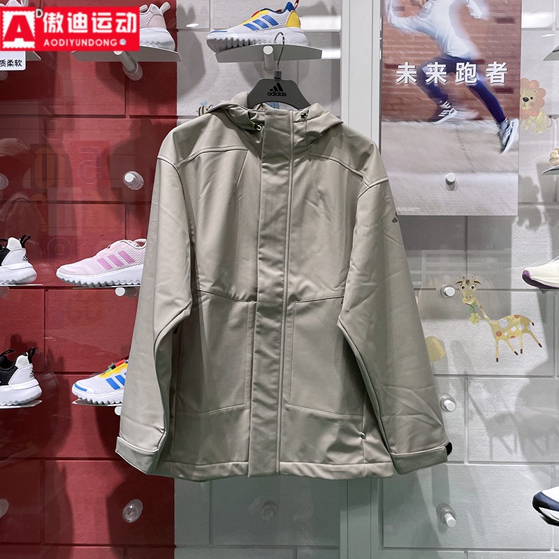 防风宽松训练运动休闲连帽夹克