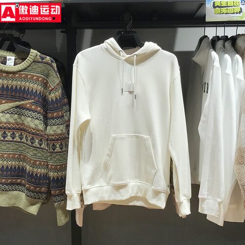 Nike耐克卫衣男2024冬季JORDAN加绒保暖休闲连帽套头衫FV7248-133