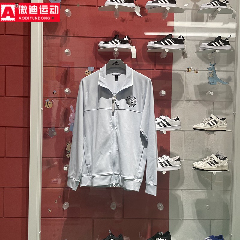 阿迪达斯男子夹克2024新款学院风上衣简约跑步运动休闲外套JE3635