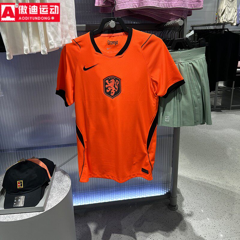 耐克男装2026夏新品荷兰队主场球迷版透气运动短袖T恤 IB5334-809