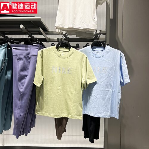 Nike耐克2025秋新款女装复古简约宽松针织休闲短袖II0446-397-441