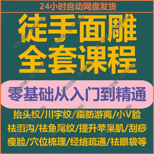 徒手面雕课.程 面部全徒手整形筋膜重塑法令纹抗M衰逆龄去皱纹手
