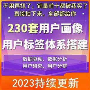 用户画像模板研W究策划产品经理资料分析客户数据建模标签体系文