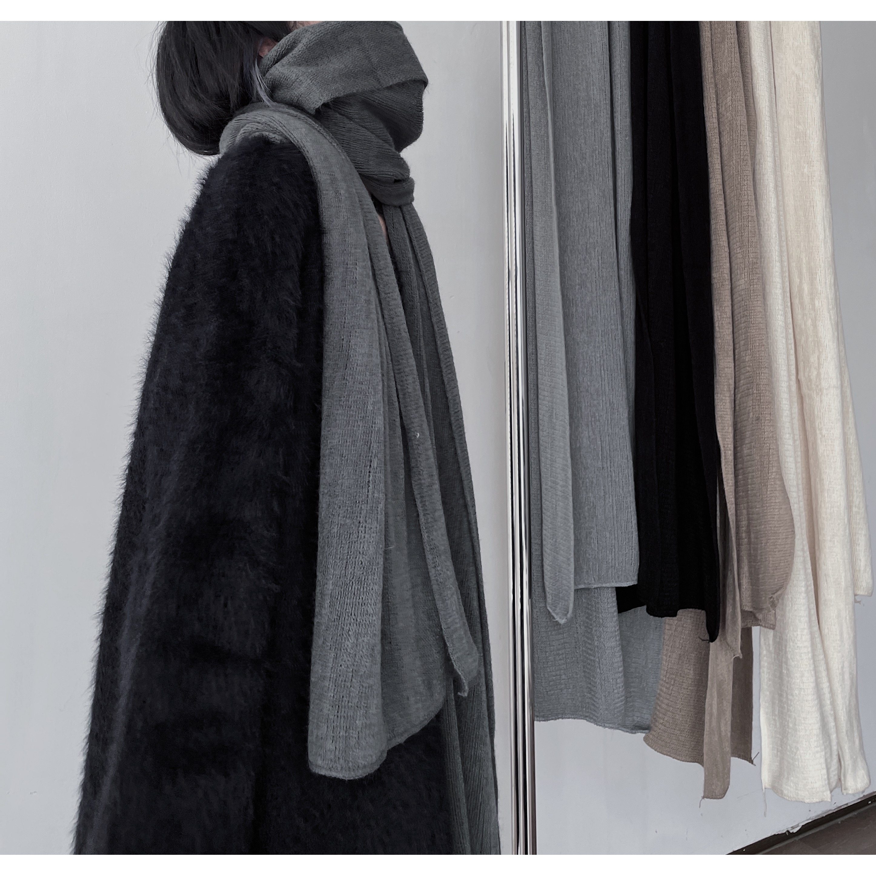 简约风超温暖软糯围巾披肩