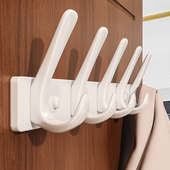 白色挂钩免打孔挂衣架挂衣钩黏胶壁挂门后墙上衣帽钩墙壁黏钩排钩