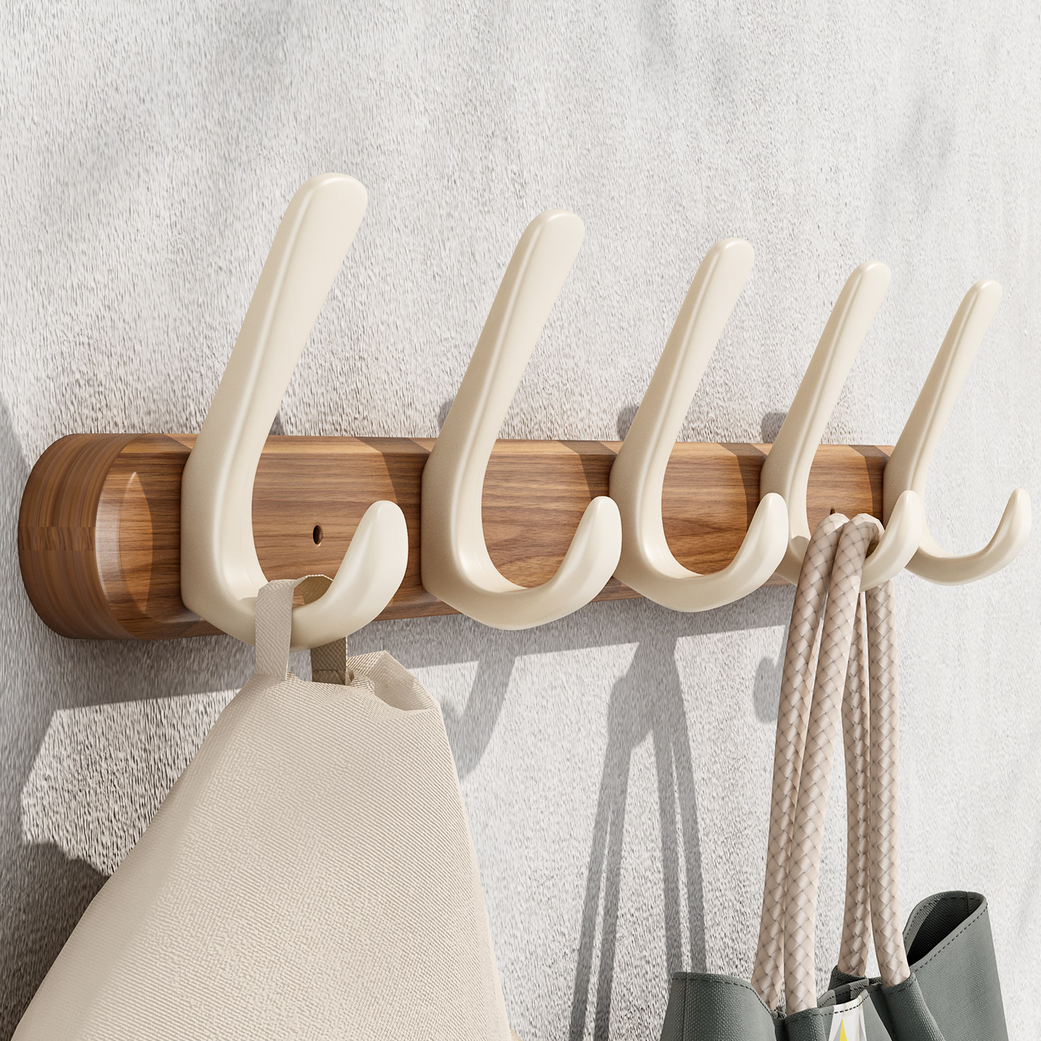 胡桃木挂钩上墙打孔式壁挂固定玄关高级衣服挂衣架入户门后挂衣钩,家庭/个人清洁工具,粘钩,淘宝优惠券,粉丝福利购,淘宝优惠卷