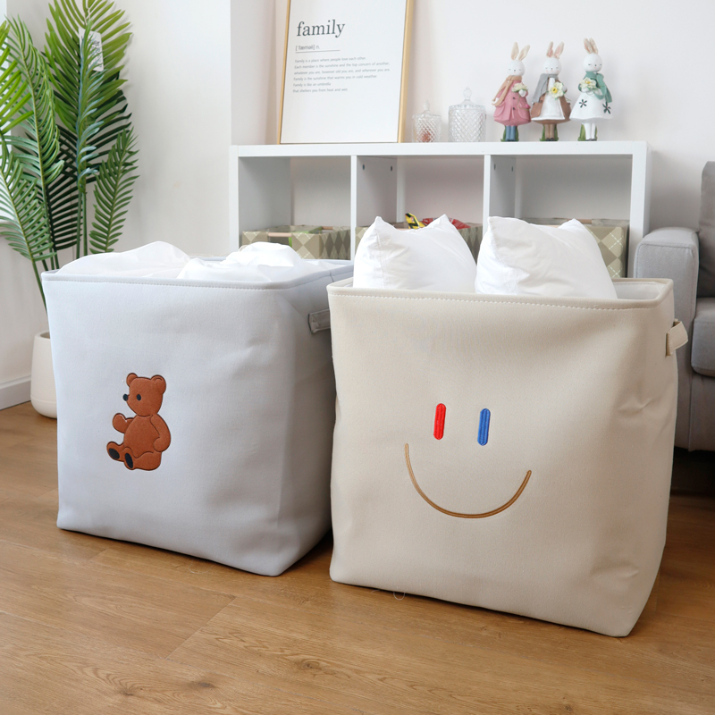 筱原卡通100L布艺防尘收纳篮