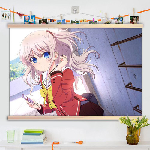 友利奈绪动漫挂画实木二次元周边学生宿舍房间挂墙装饰画照片定制