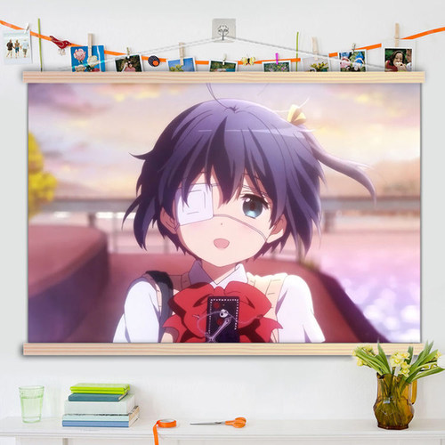 小鸟游六花挂画实木二次元周边学生宿舍房间挂墙装饰画印照片定制