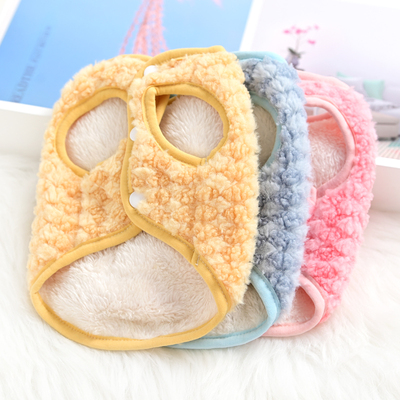 宠物比熊泰迪博美小鹿犬猫咪狗狗衣服秋冬款牵引背心加厚加绒保暖