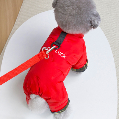 舒适不粘毛！狗狗保暖四脚棉衣