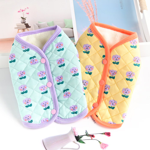 背扣宠物猫狗狗衣服纯棉背心保暖