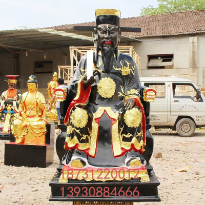 定制纯黄铜包青天包公来图定制家用彩绘铜包青天摆件