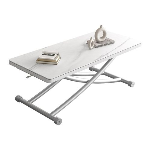 精选实木升降茶几变餐桌岩板多功能桌子两用折Q叠移动桌简约小户