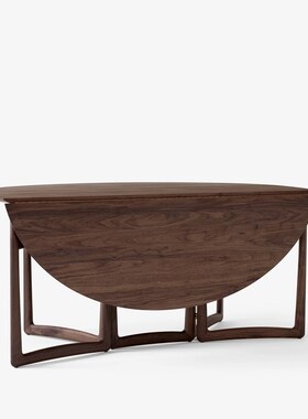 精选丹麦进口&tradition北欧wabisabi覆N古折叠餐桌客餐厅侘寂圆