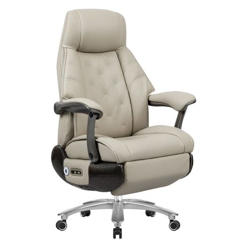 精选电动真皮老i板椅办公家用肩颈滚动按摩电脑椅舒适护腰通风加