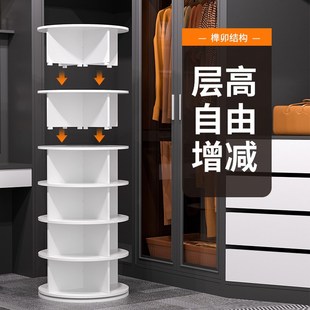 柜圆形家用多层鞋 优选旋转鞋 架省B空间展示架门口置物架包包收纳