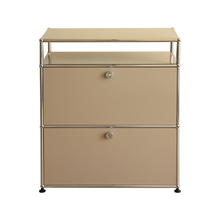 精选UnicaFurn中古USM双层小边柜ins现代简约T不锈钢收纳储物斗柜