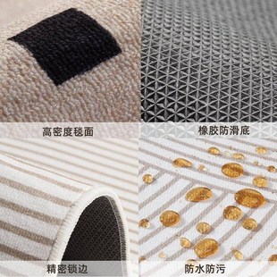 高级轻奢卧室垫家用房间床边毯 优选纯暗色圈g绒客厅地毯新款