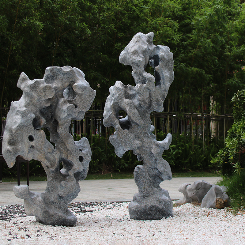 优选新中式别墅仿真太湖石玻璃钢造景摆件园林高档会Y所装饰假山