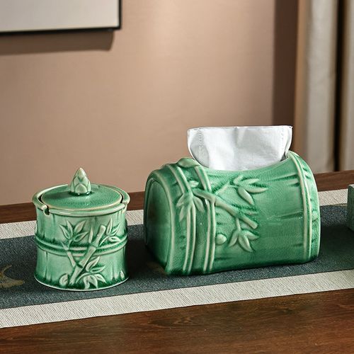 优选节节高升烟灰缸大号复古陶瓷A茶室烟缸家用客厅办公室潮流中