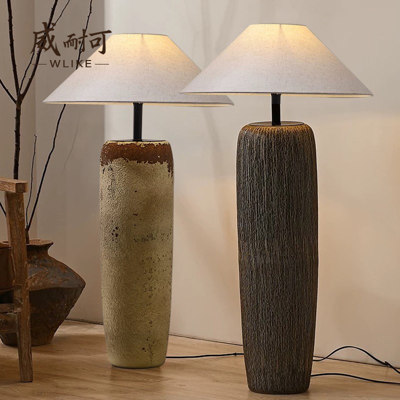 优选复古陶瓷g落地台灯客厅沙发旁边摆件宋式美学中式禅意氛围灯