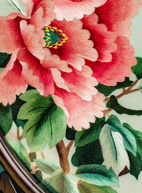 优选刺绣摆件手工双面苏绣台屏桌面摆台古风M新中式玄关装饰中国