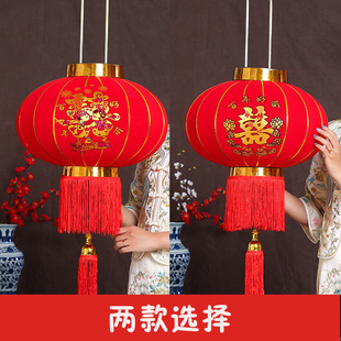 新年灯笼结婚带灯喜字o大红灯笼婚庆阳台一对院子外面布置大门口