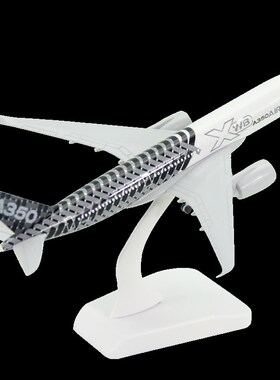 优选仿真飞机模型空客A350900原机型碳纤维客机礼品V摆件带轮合金