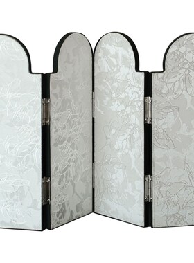 优选 新中式刺绣折叠屏风桌面摆件高级感 W装饰品客厅玄关