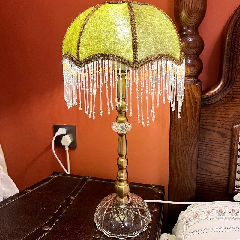 优选法式田园台灯inps少女心欧式复古客厅美式乡村流苏公主卧室床