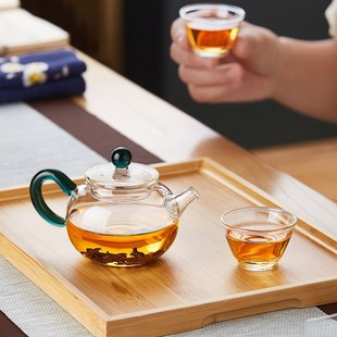 精选玻璃小茶壶单s壶泡茶一人用家用茶水分离泡茶器功夫茶具