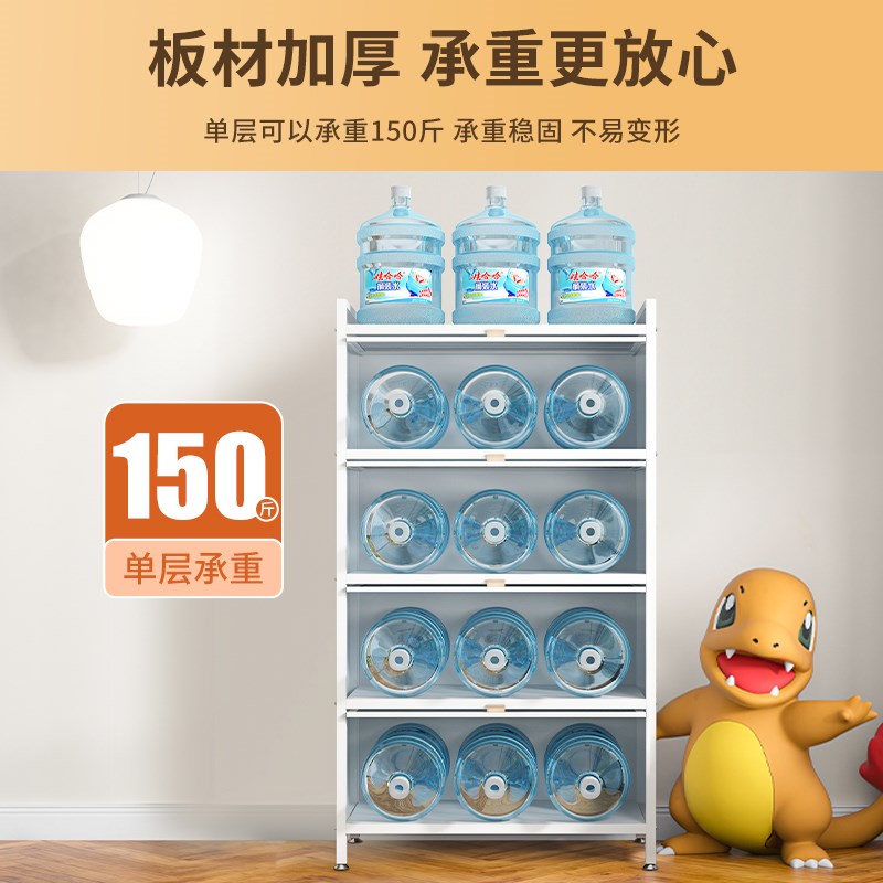 优选家用书柜储物柜一体带门多层落地H书架靠墙钢制客厅学生收纳