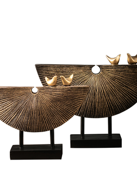 优选新中式c软装办公室装饰品家居客厅书房创意酒店现代玄关复古