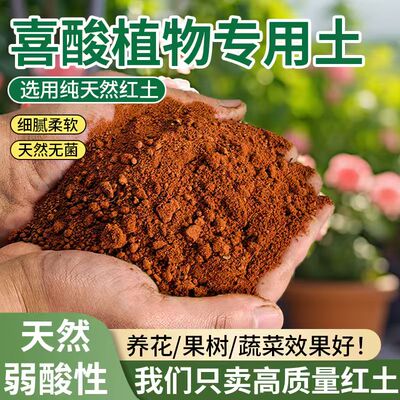 云南红土茉莉茶花栀子花专用土盆栽花土弱酸性泥土花园园艺种植土