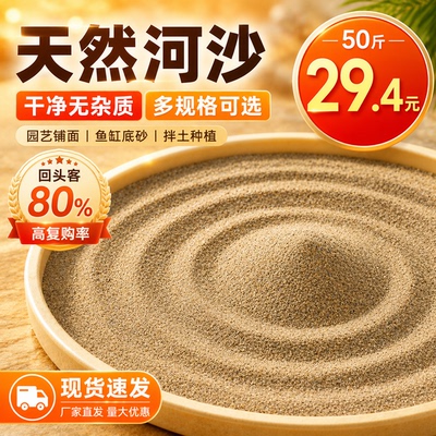 天然河沙种植养花拌土黄沙细沙乌龟养殖粗河沙鱼缸造景底砂铺面砂