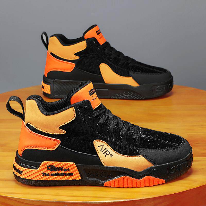 正货阿甘男鞋秋季防水防滑耐磨工地上班工作鞋干活运动黑色板鞋劳