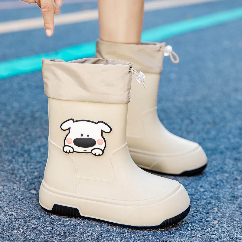 正货可爱大童轻便儿童雨鞋男童学生上学专用水鞋防水防滑雨靴女孩