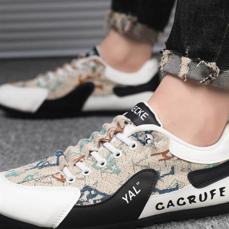 正货中国风帆布男鞋精神小伙青春社会板鞋休闲乐福豆豆鞋时尚套脚